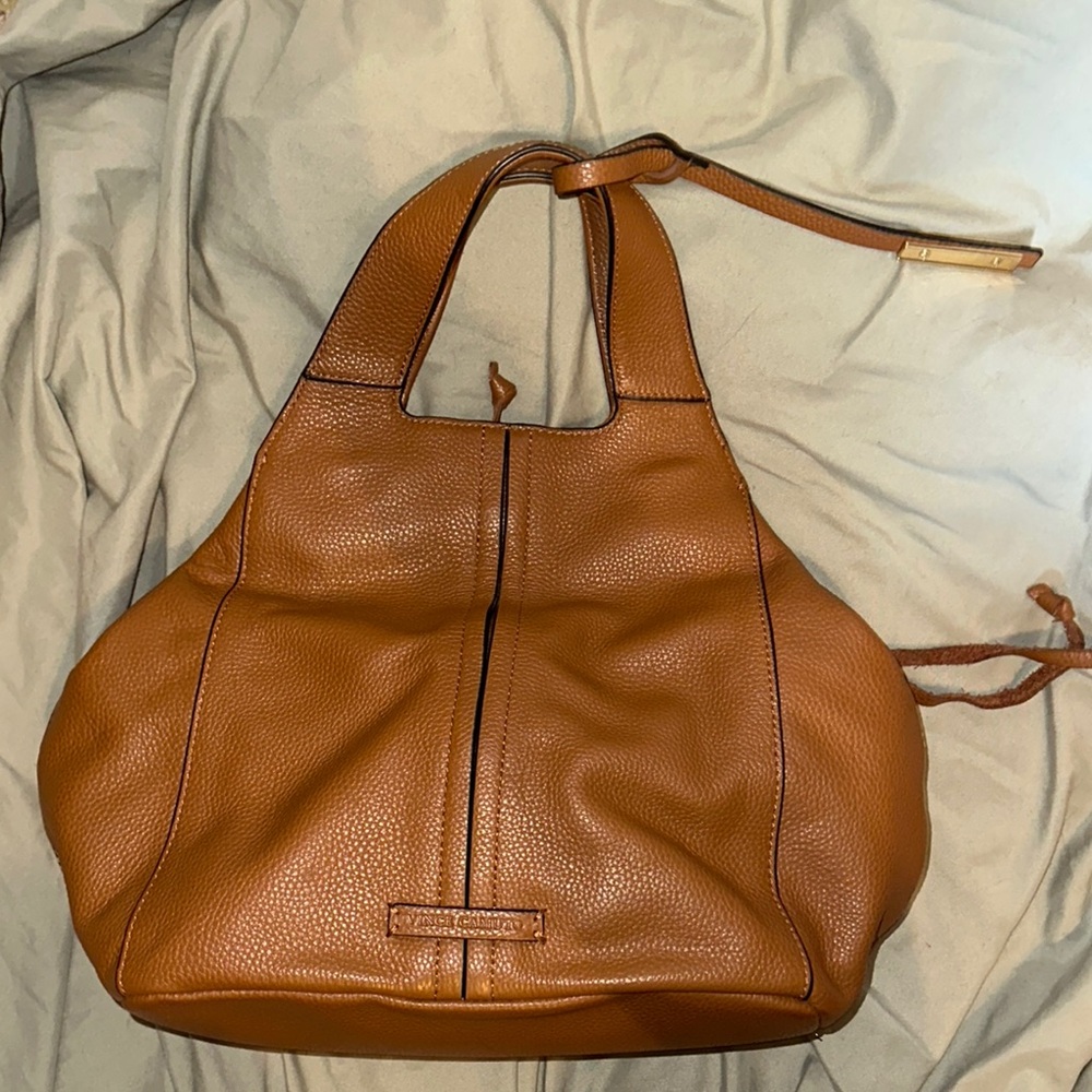 Vince Camuto “Caol” Brown Leather Tote Bag by Vince Camuto